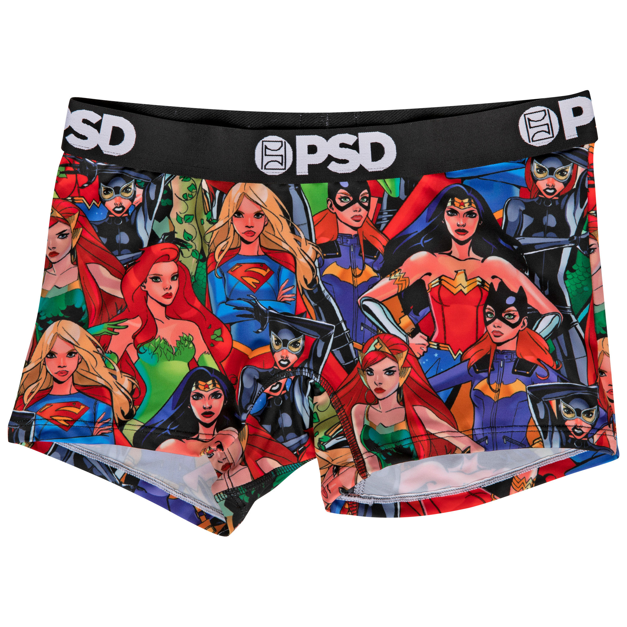 DC Girl Squad Team Up Shot Microfiber Boy Shorts Underwear